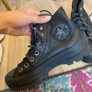 Black platform converse